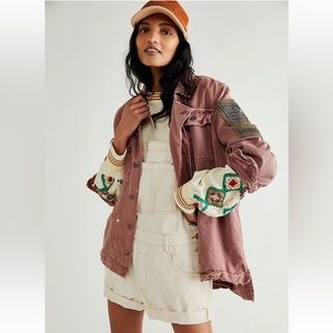 Free People embellished military inspired jacket